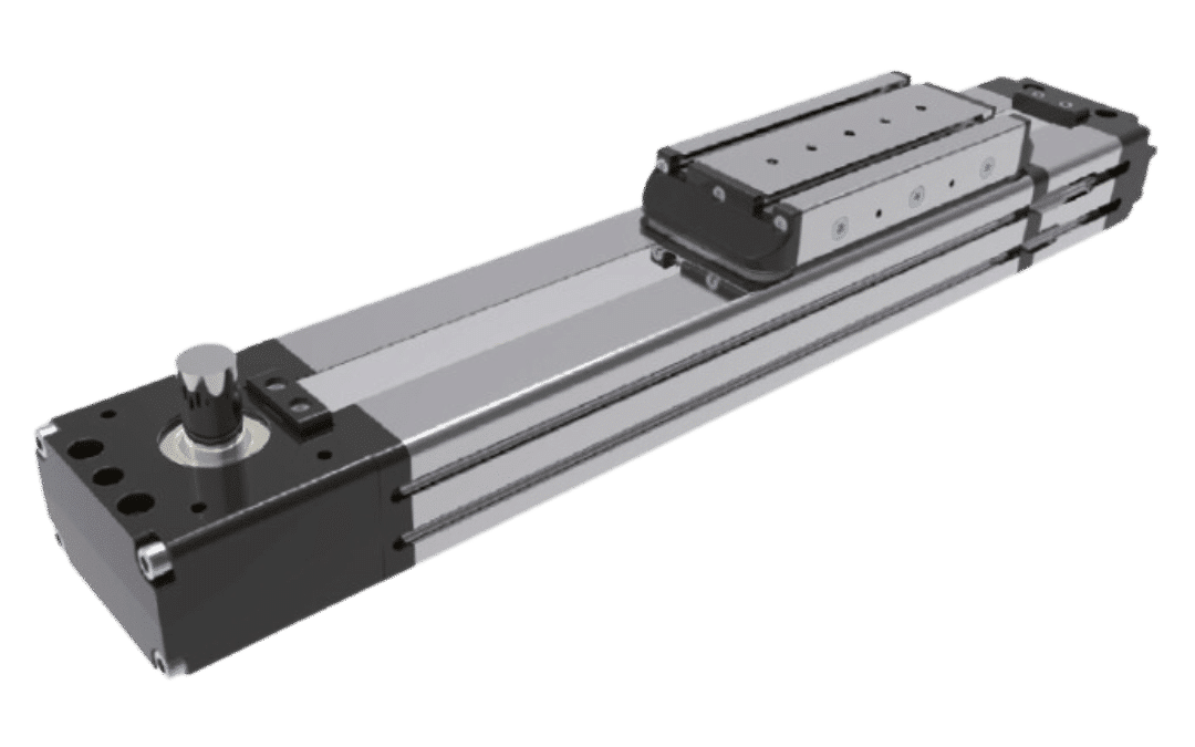 Belt-driven actuator with ball guide “FLAT”